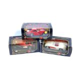 Three Burago die cast cars, 1:24 scale, comprising Dodge Viper GTS Coupe (1997)., Chevrolet Corvette