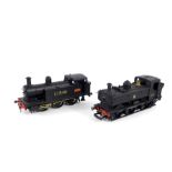 A kit built OO gauge locomotive, LMS black livery, 0-6-2, 6912., and a further LMS locomotive, black