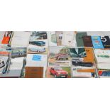 Car sale brochures, to include Vauxhall, Austin, Wolsley, Daimler, Rover, Ford, etc. (1 box)