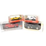 Four die cast sports cars, comprising Sunstar Jaguar XK140 drop head coupe, 1:18 scale., Signature