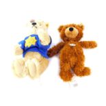 A Steiff Sunny Summer growler teddy bear, with ear tag and yellow label, no. 654473, 33cm H,