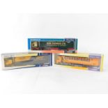 Three Corgi die cast lorries, 1:50 scale, comprising Renault Curtainside - Nigel Rice Transport Ltd,