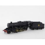 A kit built OO gauge 8F-A Class locomotive, British Rail black livery, 2-8-0, 48379.