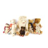 Soft toys, to include plush Teddy Bears, Jester, etc. (10)