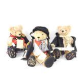 Three Hermann Mohair Teddy Bears, comprising Lord Nelson UK Edition, 4/200., George Washington,