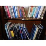 Books relating to aviation, WWII airplanes, fighting ships, etc. (2 shelves)