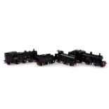 Three kit built 00 gauge LMS locomotives, comprising an AD_R3 Class locomotive, 2-6-2T, 1205,