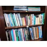 Books relating to British Railway and locomotives, battleships, etc. (3 shelves)