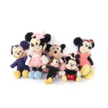 Mickey and Minnie Mouse soft toys. (qty)