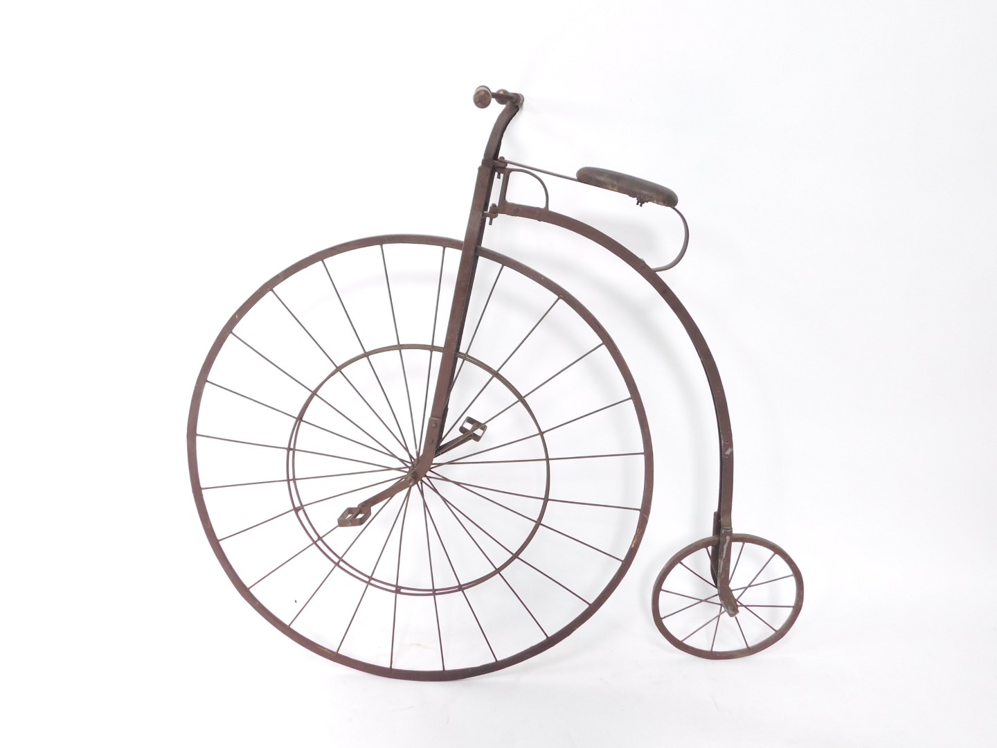 A Victorian style penny farthing, or ordinary bicycle, 130cm H.