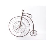 A Victorian style penny farthing, or ordinary bicycle, 130cm H.