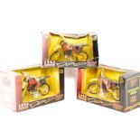 Three Snap-On Racing die cast Superbike models, 1:9 scale, 1995 Limited Edition Series, 1/4200.