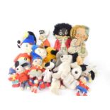 Soft toys to include Noddy, Snoopy, Sooty and Sweep, Sunny Jim, etc. (qty)