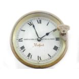A Watford car clock by North & Sons Ltd of Watford, London, with silvered circular dial bearing