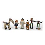 1950's Sacul Television Character lead figures, comprising Bill & Ben, Andy Pandy, Looby Lou, Teddy,