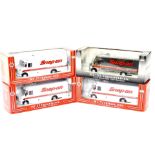 Four Snap-On MT-55 Freightliner replica van models, 1:32 scale, all boxed.