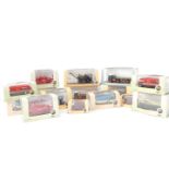 Oxford Omnibus Commercial and Haulage die cast vehicles, 1:76 scale, together with two Oxford Show