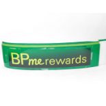 A BP ME Rewards lorry skirt, green, 56cm H, 250cm W.