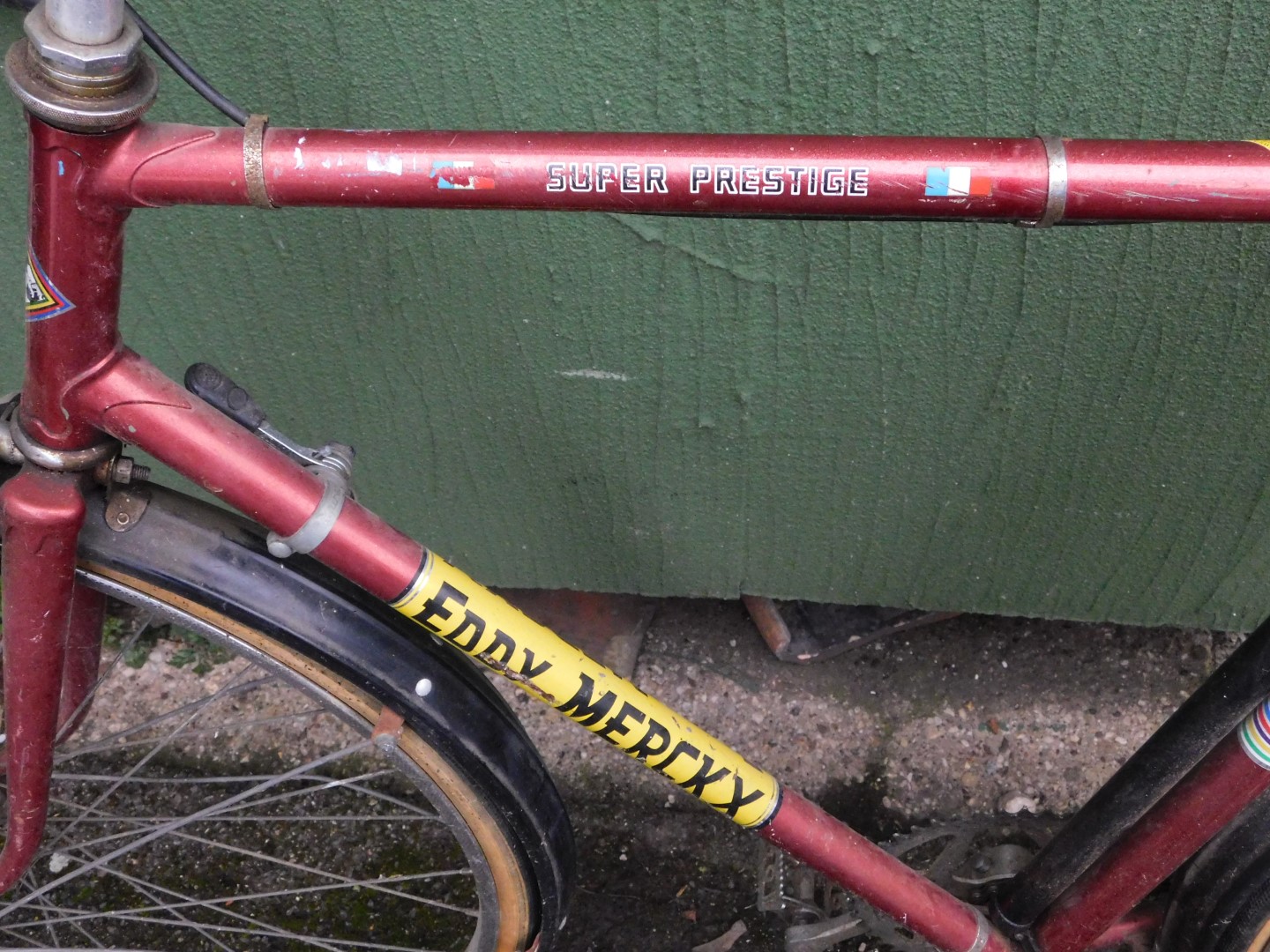 A Supabikes Super Prestige Eddy Merckx road bicycle, maroon with Eddy Merckx decals. - Image 4 of 5