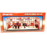 A Snap-On model garage display, diorama, 1:24 scale, boxed.