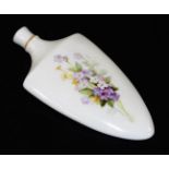 A Royal Worcester scent bottle, decorated with flower sprays, puce marked, c1900, 9.5cm H. There