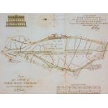 After William Kemp. Plan and survey of York Racecourse, print, 20cm x 24cm.