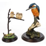 A Country Artists figure group Kingfisher, CA85, 23cm H, and Two's Company, CA243. (2)