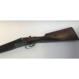 A Spanish 12 bore side by side shotgun, by Lauron, serial number 93936. Auctioneer's note: to purcha