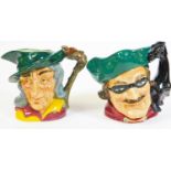Various Royal Doulton large character jugs, comprising Pied Piper with three brown rats D6403, 18cm