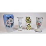Various pottery vases, a Royal Copenhagen vase no. 2630 1049, decorated with flowers, 24cm H, other