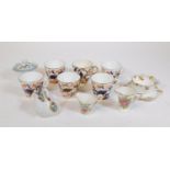 Various 19thC pottery and porcelain, a set of six Imari pattern English tea cups, 8cm H, a Wedgwood