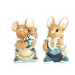 Two Pendelfin large figures, mother and baby and father rabbit, 18cm H. (2)