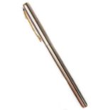 A Montblanc Noblesse fountain pen, brush finish with gilt coloured clip, nib marked 585, 14cm W.