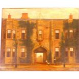 M E Hull (20thC). Street Scene of Angel & Royal Grantham, oil on canvas, signed, 56cm x 69cm.