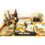 Bygones, collectables, Sandeman Sherry medium dry, plated vases and stands, a quantity of badges, ep