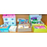 Children's toys, to include jigsaw puzzles, wooden dolls house furniture, etc. (2 boxes)