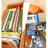 Books, hardback gardening, colour containers, various others, New English Dictionary, Nursing, etc,