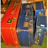 Various travel cases, brown leather, etc. (a quantity)