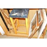 A lead glass panel, window frames, posher, etc. (a quantity)