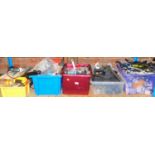 Hand tools, electrical items, cabling wires, Rexel staple gun, circular saw, etc. (a quantity)