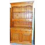 A pine kitchen dresser.