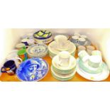 Modern Delft plates, part services, cups to include Berlin, etc. (a quantity)