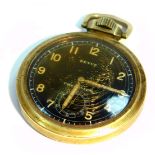 A Revue Thommen mid 20thC pocket watch, possibly German military issue, open faced, key less wind,