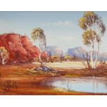 Henk Gerrit Guth (1921-). The Mac Donnell Ranges, oil on canvas, signed, attributed signed and dated