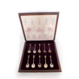 A set of ten The Queen's Beasts silver spoons, worldwide limited edition 881/2500, cased, Birmingham