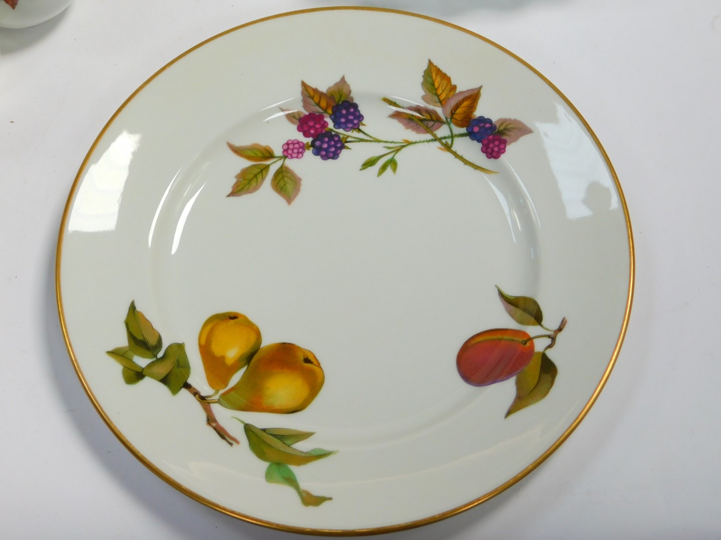 A group of Royal Worcester oven to table ware decorated in the Evesham pattern, including flan - Image 2 of 3