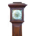 James Smith Aspeden. A Georgian style oak cased longcase clock, rectangular brass dial, with