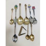 A silver seal top spoon, London 1964, George V jam spoon, London 1919, rats tail seal top coffee