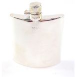 A George V silver curvilinear hip flask, Walker & Hall, Sheffield 1923, 4.43oz.