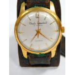 A Chrysler International gentleman's gold plated wristwatch, silvered dial with centre seconds,